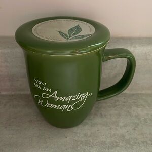 13 oz “You Are an Amazing Woman” Bible quote mug with lid